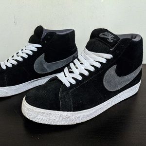 Nike SB Blazer Mid Black And White - Men 9.5
